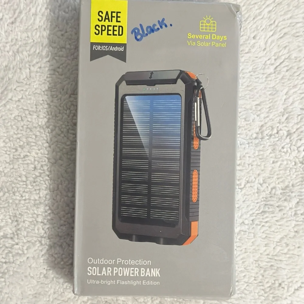 20000mAh Solar Power Bank Portable Charger USB Battery Pack for iPhone & Android